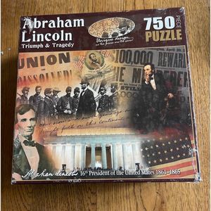 Abraham Lincoln Triumph & Tragedy 750 Piece Puzzle 24" x 18" NEW Factory Sealed